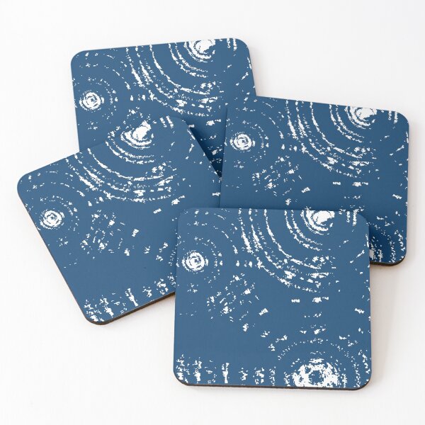 Item preview, Abstract blue paint with white circles designed and sold by StaySaltyArt.