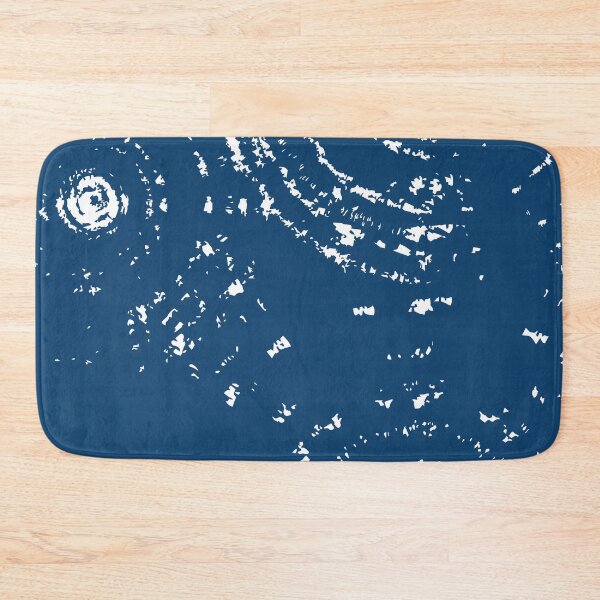Item preview, Abstract blue paint with white circles designed and sold by StaySaltyArt.