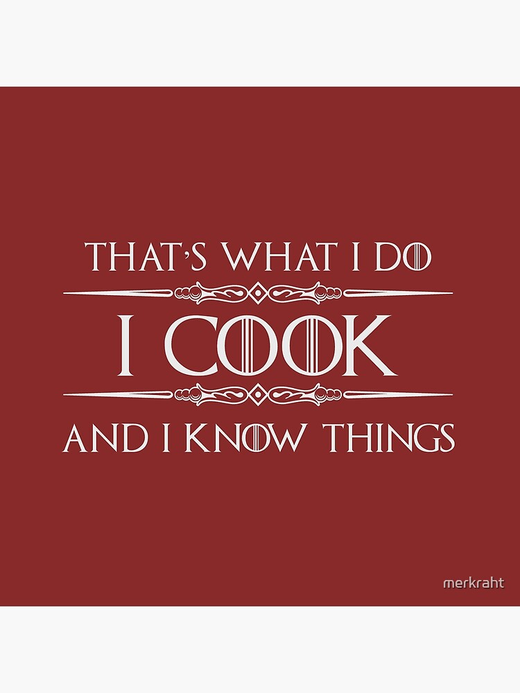 Cooking Gifts for Cooks & Chefs - I Cook and I Know Things Funny Gift Ideas  for Chef & Cooking Lovers Whether Restaurant of Home Cooker Zipper Pouch  for Sale by merkraht