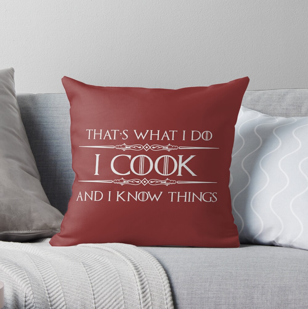 Cooking Gifts for Cooks & Chefs - I Cook and I Know Things Funny Gift Ideas  for Chef & Cooking Lovers Whether Restaurant of Home Cooker Zipper Pouch  for Sale by merkraht