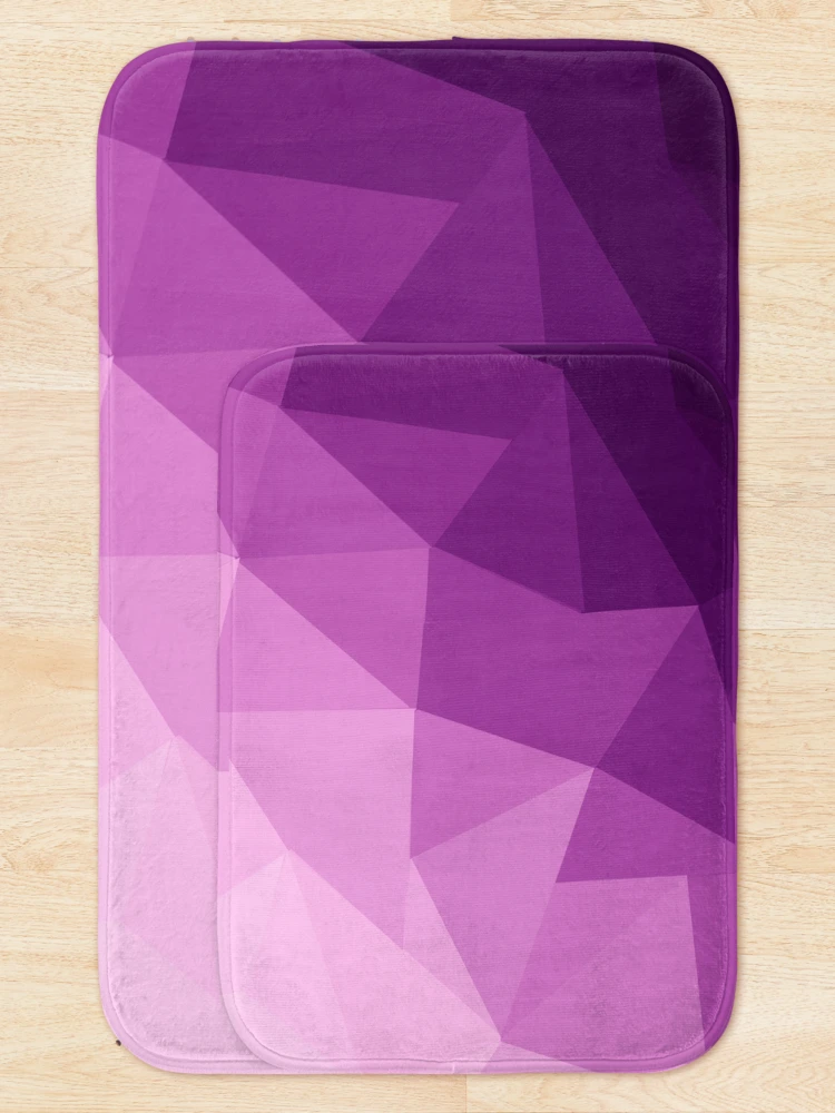 Thumbnail 5 of 6, Bath Mat, Pink Triangle Gradient Design designed and sold by leannarpfeffer.