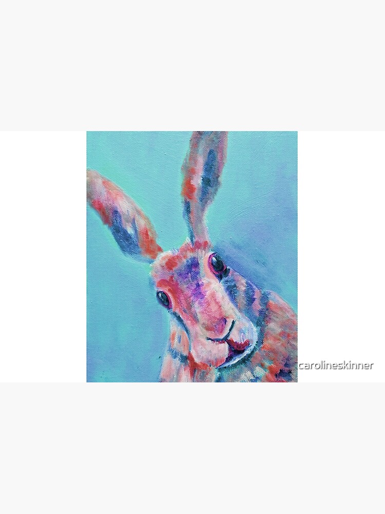 Cute Light Blue Hare by carolineskinner