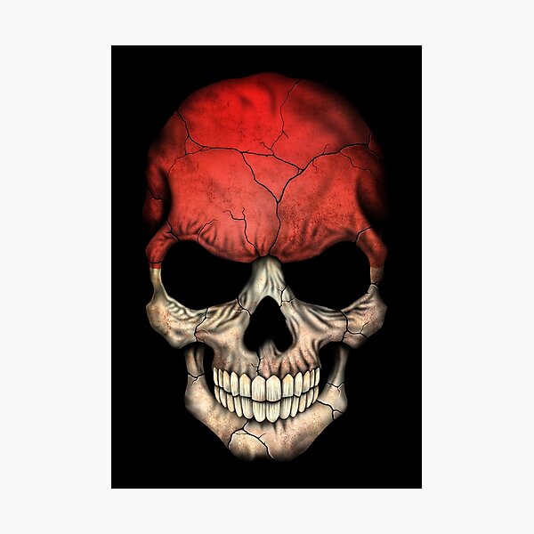 Item preview, Indonesian Flag Skull designed and sold by JeffBartels.