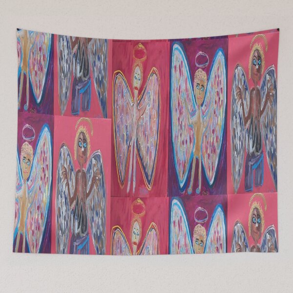 Item preview, my 3 medium size white, arabic and black angels designed and sold by ThereseLyssia.