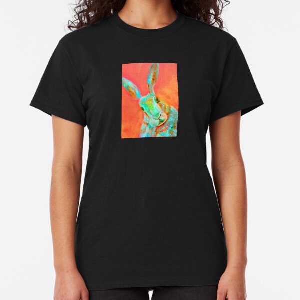 Neon Orange Hare Image Classic T-Shirt