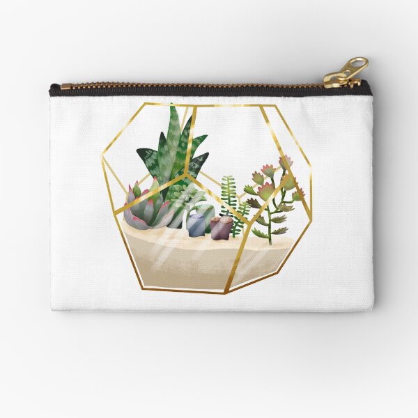 Terrarium mit Sukkulenten Täschchen