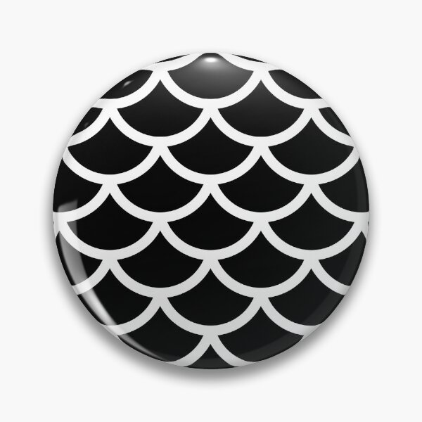Item preview, Black And White Fish Scale Pattern designed and sold by TMBTM.
