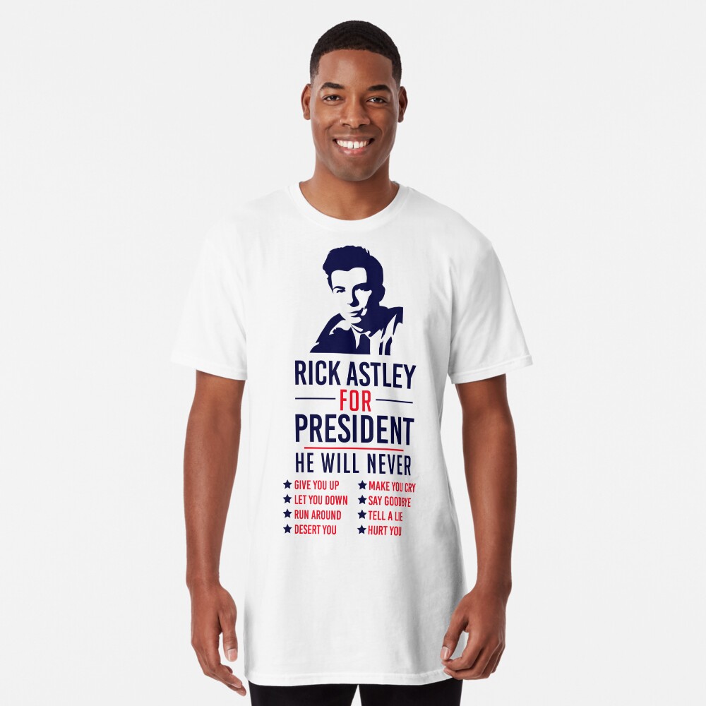 rick astley tour t shirt