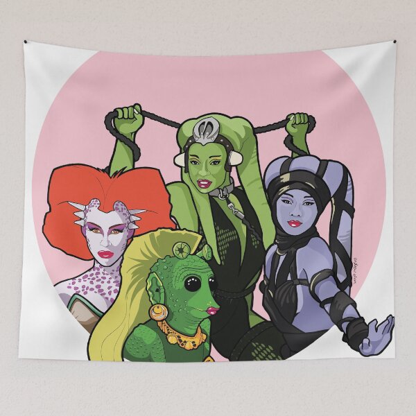 Item preview, SPACE GIRLS PINK designed and sold by AndrewAhernArt.