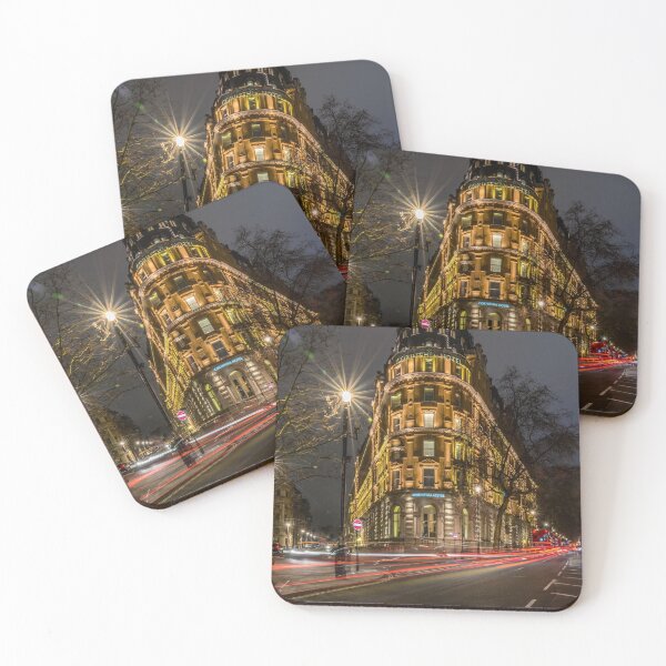 Item preview, Light trails on city street of central London designed and sold by RezieMart.