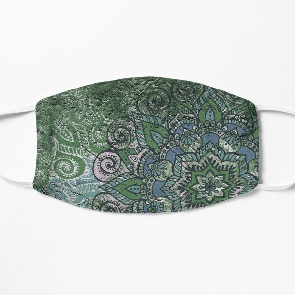 Anti Dust Mouth Protection Galaxy Indian Mandala Aqua Peacock Reusable Adjustable Elastic Face Comfortable for Women Men Kids with 6 Filter