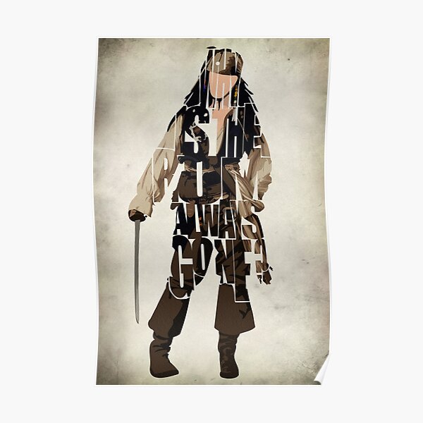 Posters Sur Le Theme Capitaine Jack Sparrow Redbubble