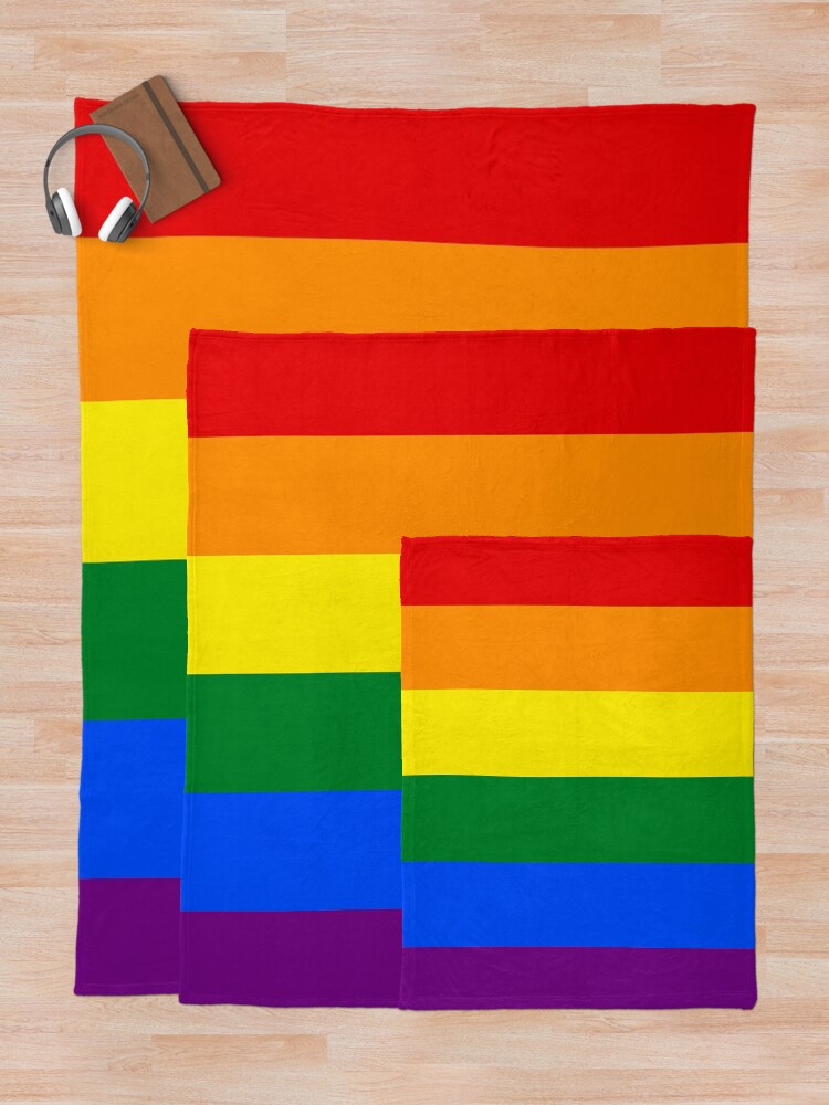 &ldquo;Pride rainbow flag&rdquo; Throw Blanket for Sale by ValentinaHramov | Redbubble