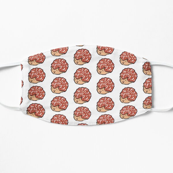 Winter hedgehog individual sticker Flat Mask