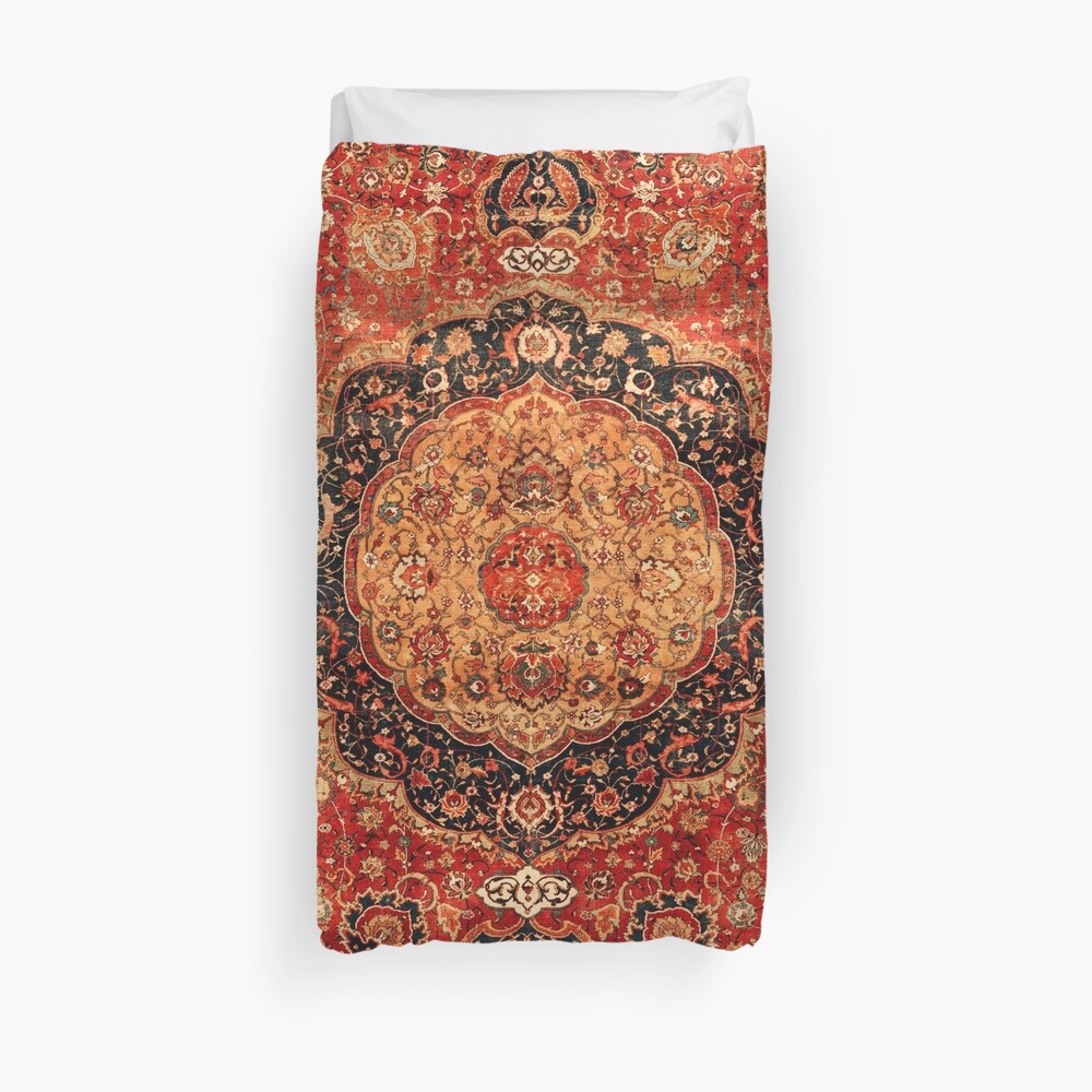 Seley Antique Persian Rug Print Duvet Cover