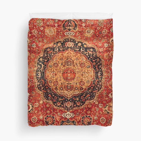 Seley Antique Persian Rug Print Duvet Cover