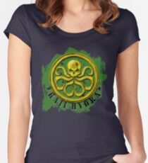 Hydra Gold on Green Women's Fitted Scoop T-Shirt