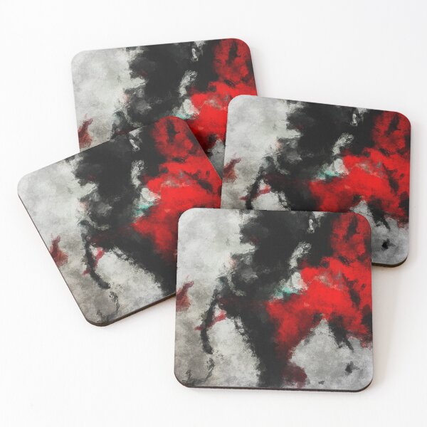 Item preview, Black and Red Minimalist Abstract Painting designed and sold by A Deniz Akerman.