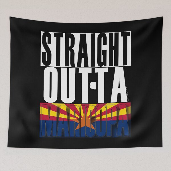 Artikelvorschau, Gerade Outta Maricopa Arizona Flagge von Merch Creation Studio entworfen und verkauft von MerchCStudio.