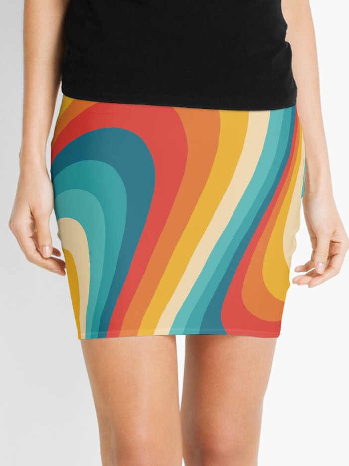 70s Retro Aesthetic Mini Skirt