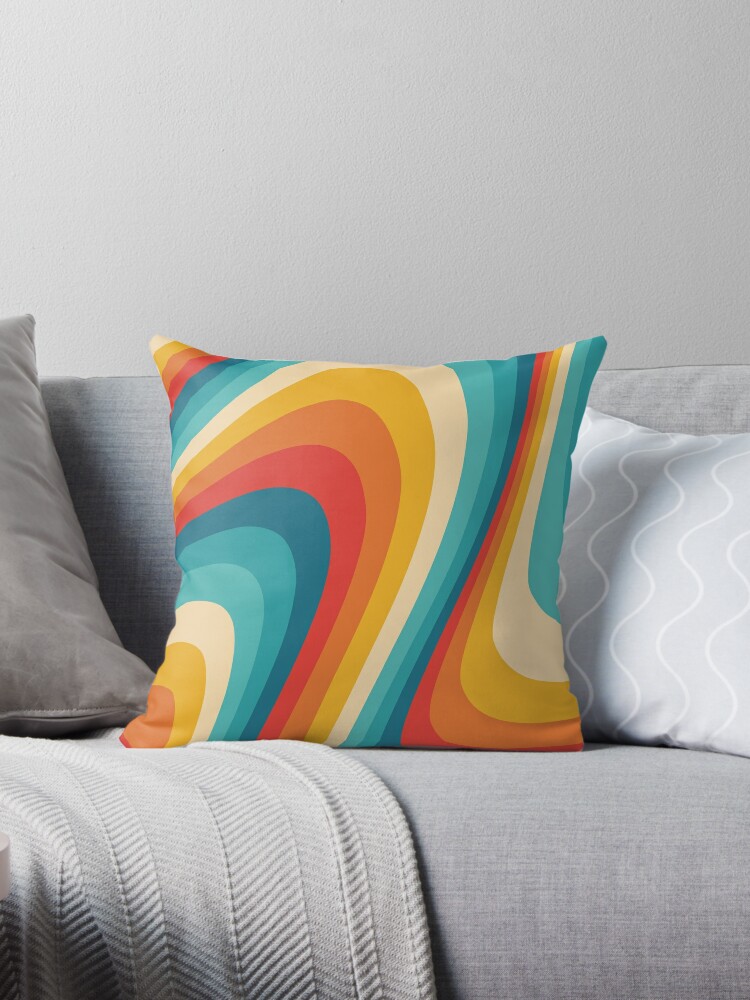 Small 17 x 12 Society6 Memphis Pattern 41-80s 90s Retro by Graphicwavedesign on Rectangular Pillow 