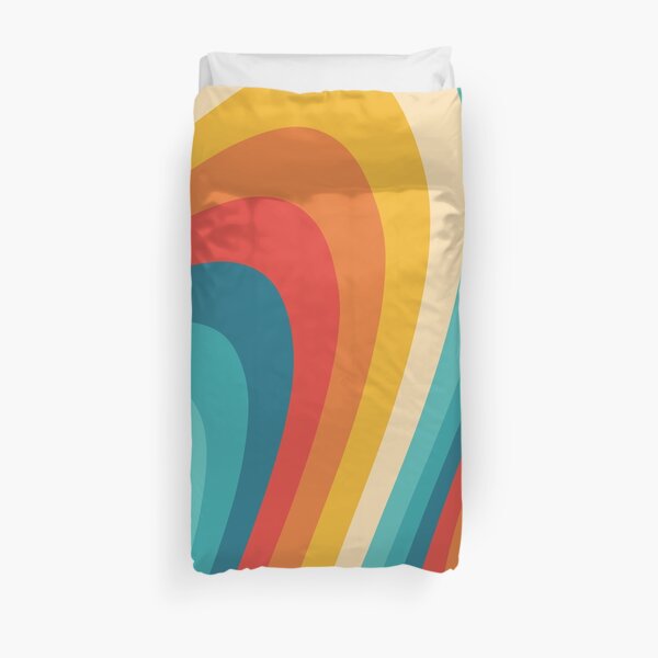 70s Retro Aesthetic Duvet Cover