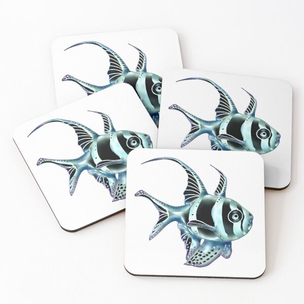 Item preview, severe, but pretty, metallic Banggai cardinalfish designed and sold by AsyaTury.