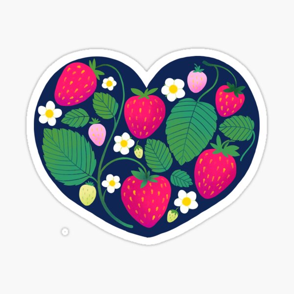 Item preview, Strawberry heart designed and sold by hellocloudy.