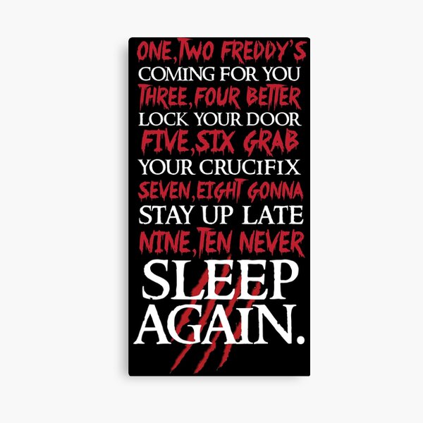 1, 2 Freddy's Coming For You... Canvas Print