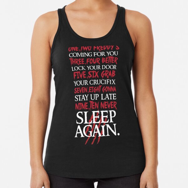 1, 2 Freddy's Coming For You... Racerback Tank Top
