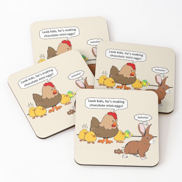 Item preview, Bunny makes chocolate poop funny cartoon designed and sold by ironydesigns.