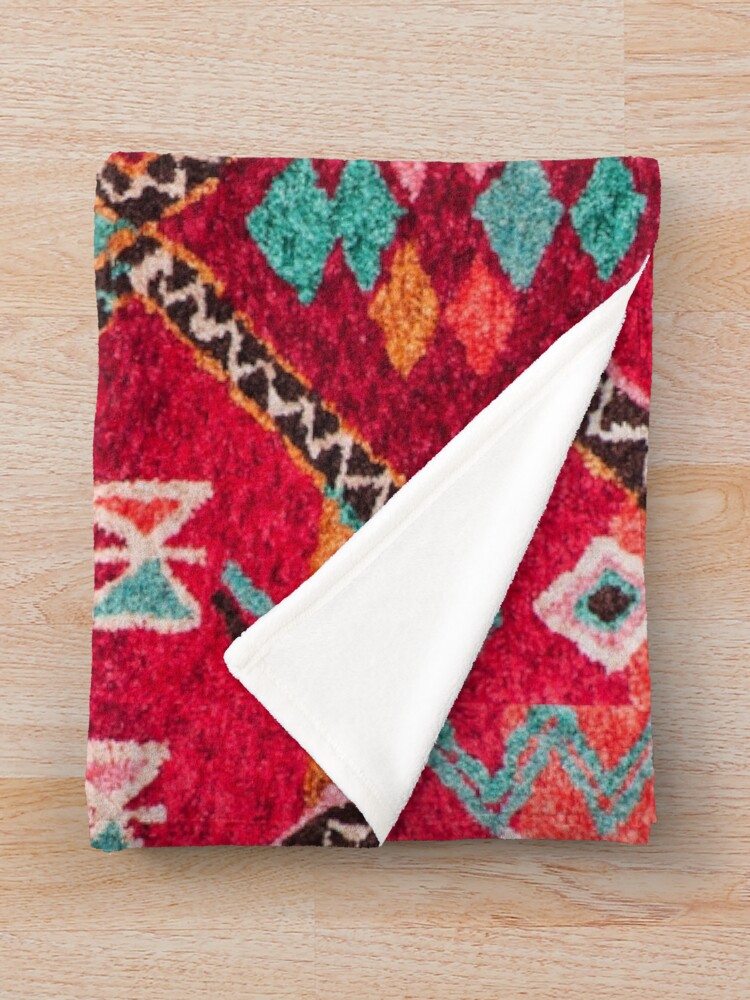 Alternate view of Traditional Colored Anthropologie Bohemian Moroccan ARTWORK Throw Blanket