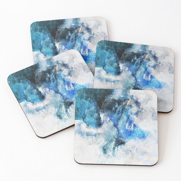 Item preview, Abstract Waves Painting - Minimalist Seascape Art designed and sold by A Deniz Akerman.