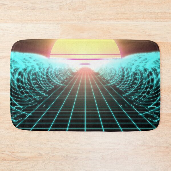 Item preview, Synthwave Retro Wireframe Net Grid Ocean Tidal Waves and 80s Sun designed and sold by IncrediVFX.