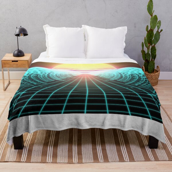 Item preview, Synthwave Retro Wireframe Net Grid Ocean Tidal Waves and 80s Sun designed and sold by IncrediVFX.