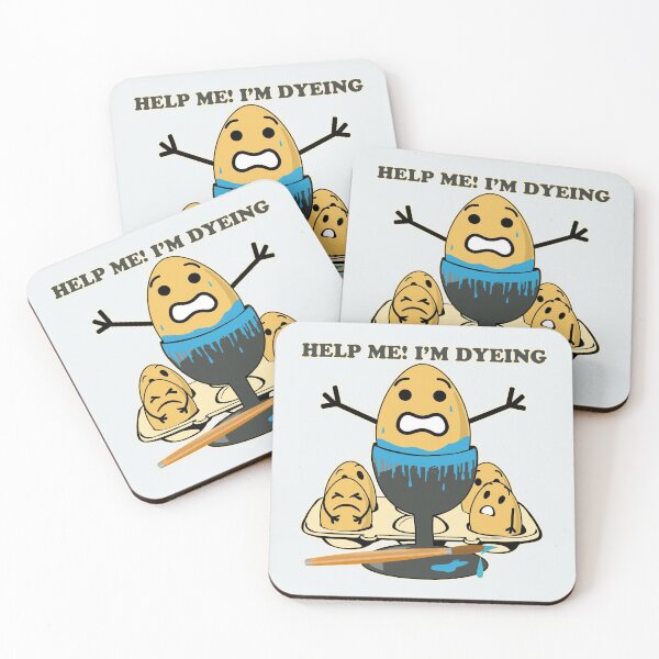 Item preview, I'm Dyeing Easter Egg Pun Cartoon designed and sold by ironydesigns.