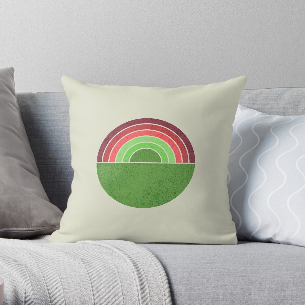 Spring Rainbow Throw Pillow