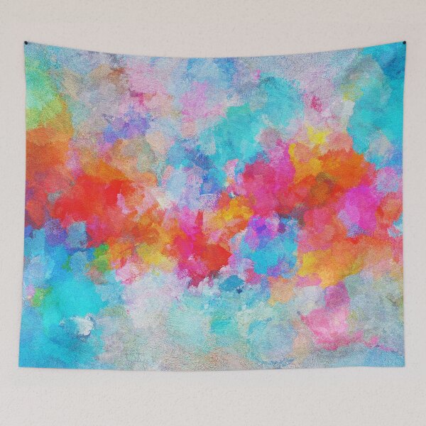 Item preview, Colorful and Vivid Cloudy Abstract Painting designed and sold by A Deniz Akerman.