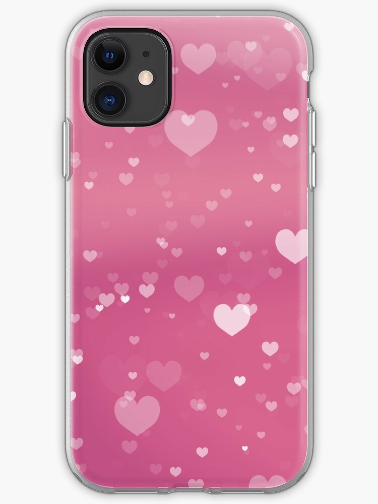 Pink Heart Bubbles Iphone Case Cover By Trajeado14 Redbubble - pink heart makeup roblox