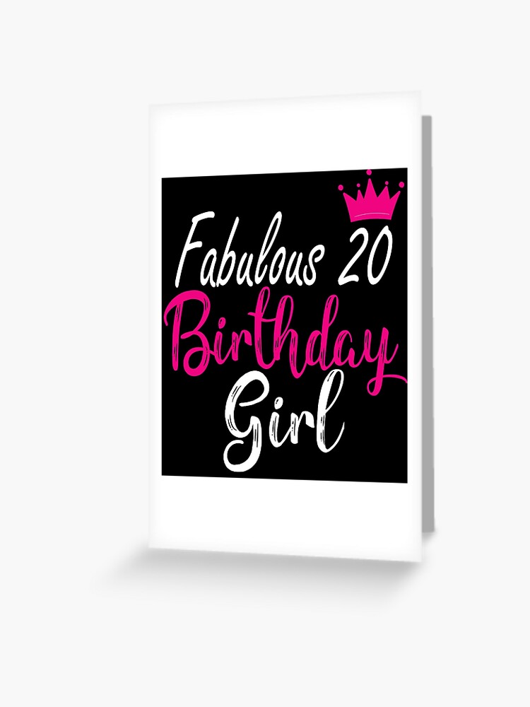 Happy 20th Birthday, 20th Birthday Gifts for Women, 20 Birthday Card, 20  Years Old, 20th Daughter Gift, Born in 2001, 20th Friend Gift 