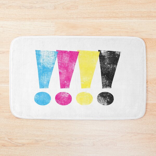 Item preview, Distressed CMYK Whee! Exclamation Point Graphic designed and sold by wheedesign.