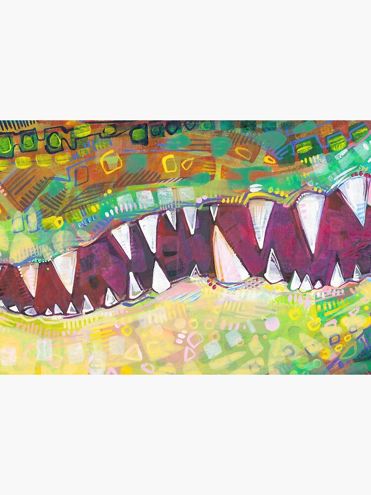 Crocodile Painting - 2015 by gwennpaints