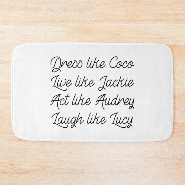 Coco Chanel Quotes Bath Mats for Sale