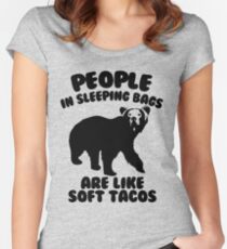 Camping Humor - Bear Food Women's Fitted Scoop T-Shirt