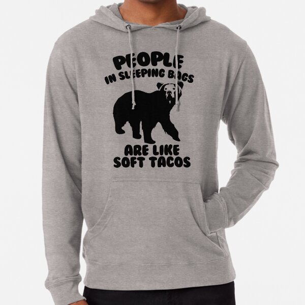 Camping Humor - Bear Food Lightweight Hoodie