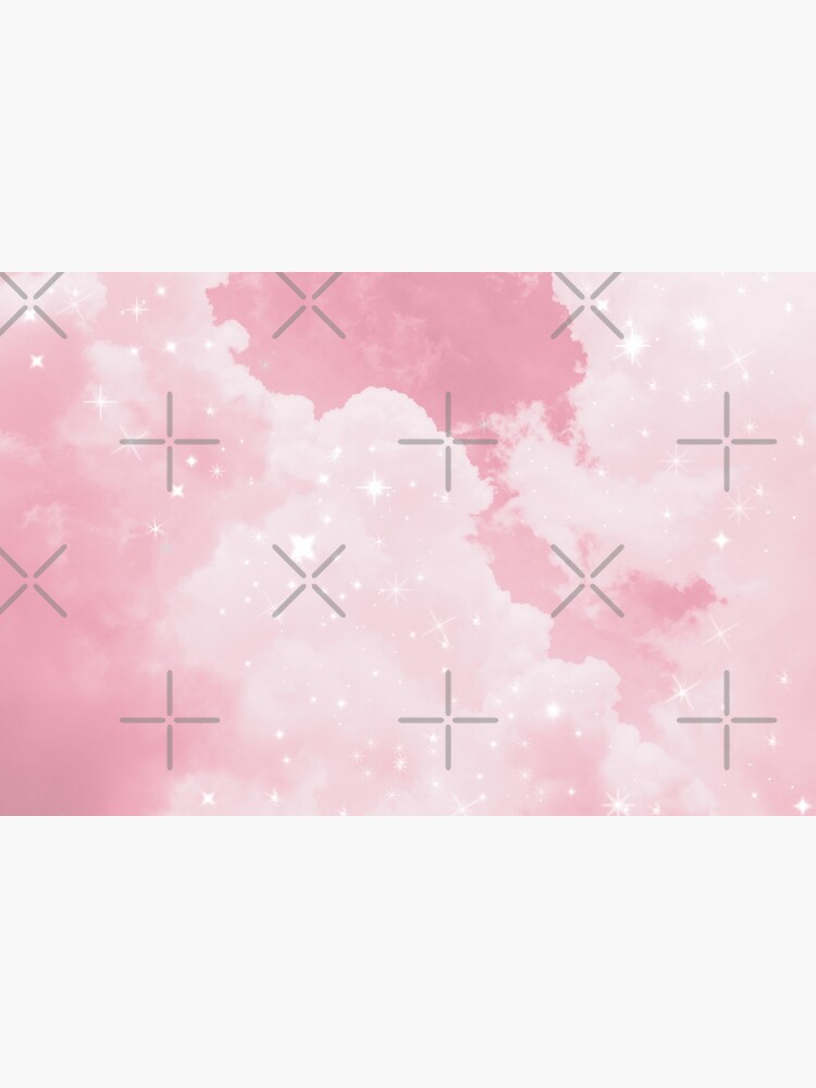 Thumbnail 6 of 6, Bath Mat, Pink Clouds Sparkling designed and sold by trajeado14.