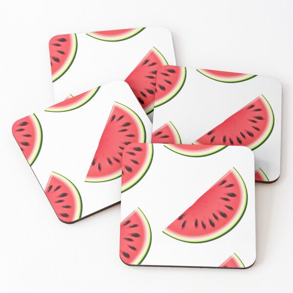 Pop Art Watermelon Summer Fruit On Shirts Bags And Home Decor Coasters (Set of 4)