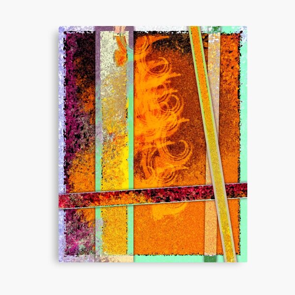 Solar Tragedy - Abstract Digital Painting Wall Art Original Geometric Painting Canvas Print