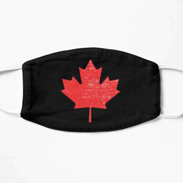 Distressed Canadian Maple Leaf Flat Mask