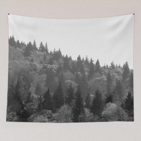 Item preview, Black and White Mountainside designed and sold by StampCity.